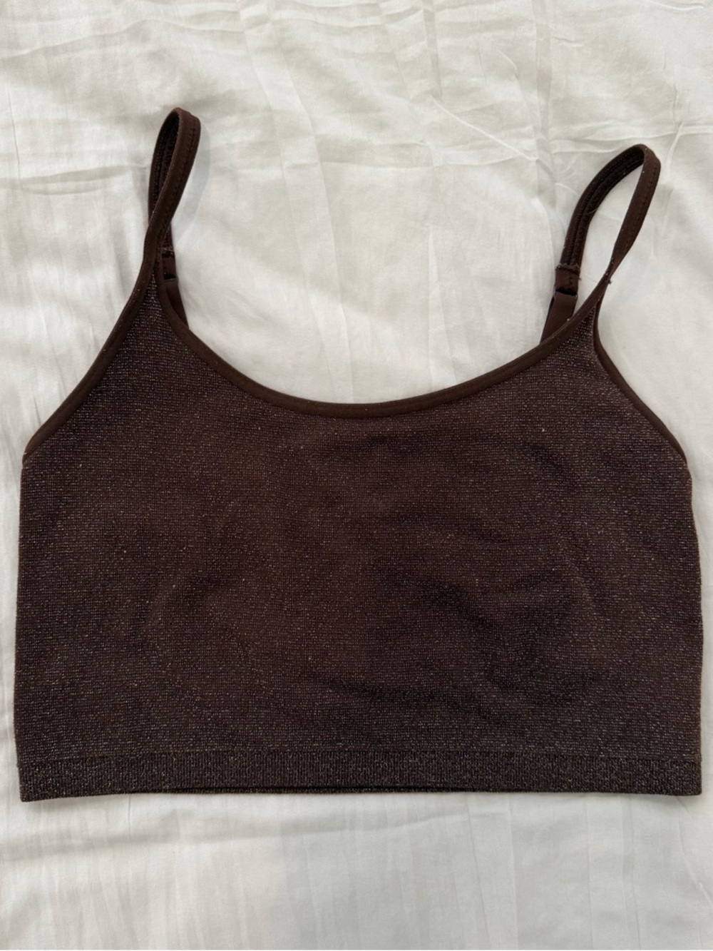 aerie Brown Shimmery Cropped Brami